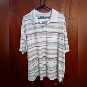 Ben Hogan Power 3xl Men's Polo. White with Stripes. Nice